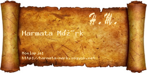 Harmata Márk névjegykártya